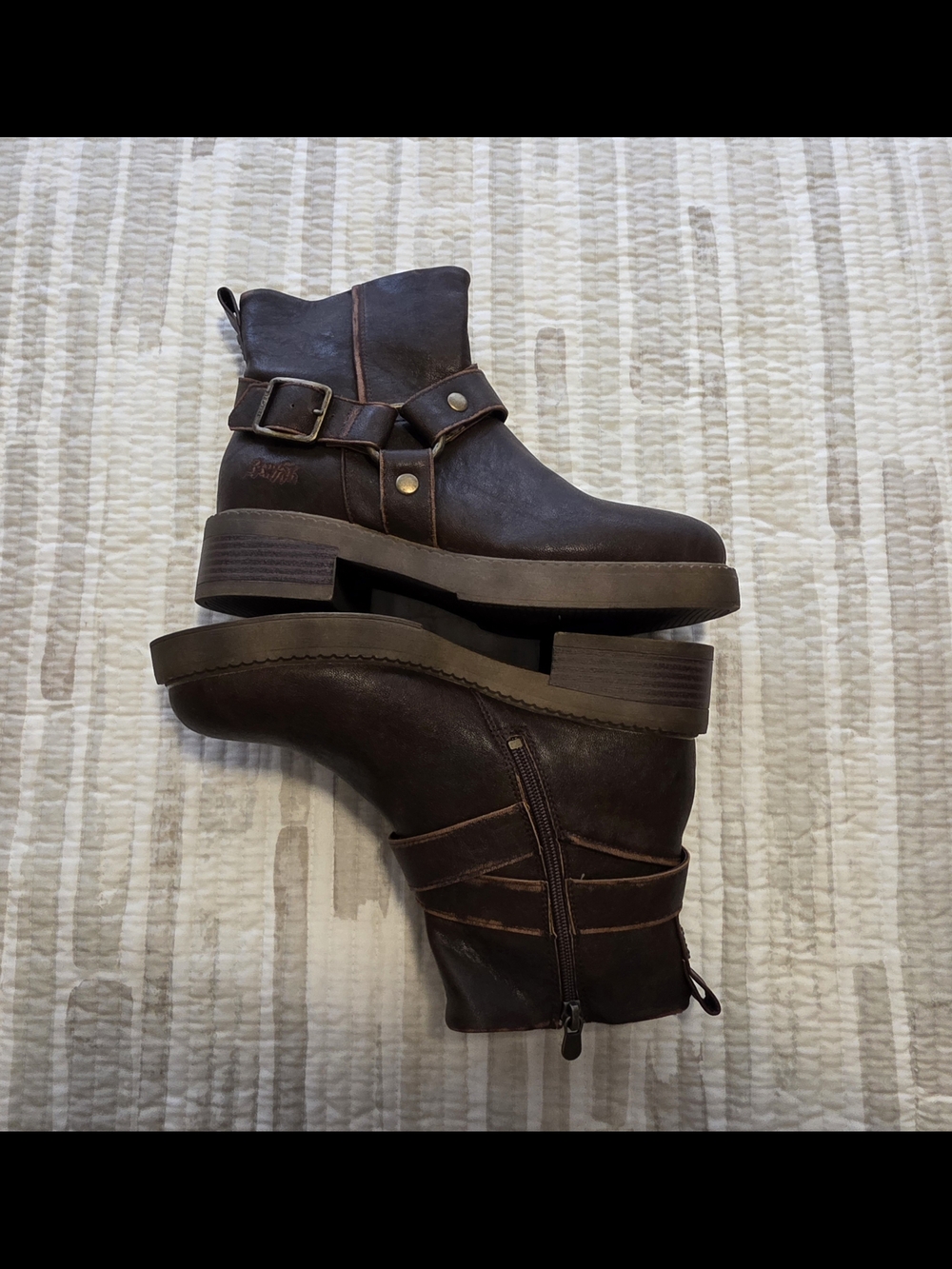 Blowfish Brown Harness Moto Ankle Boots NEW WITHOUT BOX